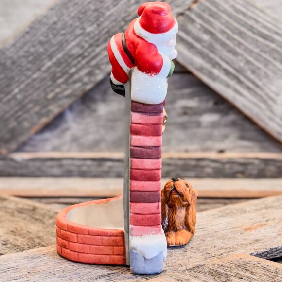 1980’s “Puppy Surprise Candle Holder”-Ceramic Christmas Decor w/ Box - Picture 4 of 8